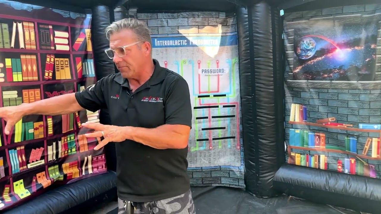 30 x 30 Portable, Inflatable Escape Rooms with 4 Escape Rooms in 1 Unit,  Up to 200 Users Per Hour