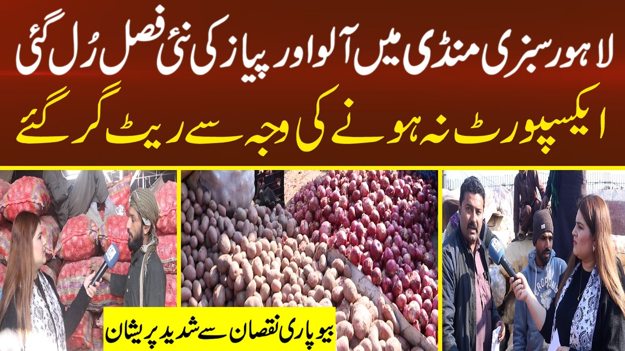 Sabzi Mandi Lahore Main Aloo Aur Piyaz Ki Fasal Rull Gai | MYK News Tv