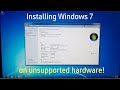 Installing Windows 7 on unsupported hardware