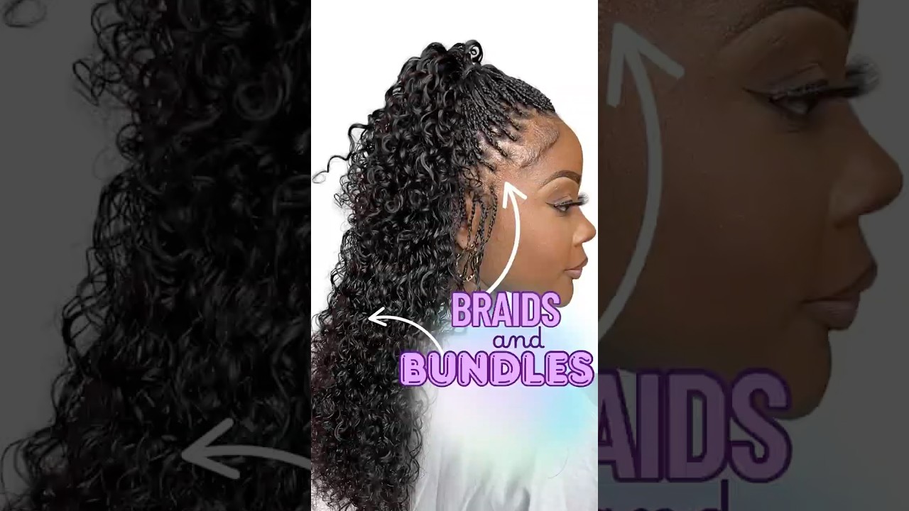 Half Braids Half Sew In! Save yourself some time! 