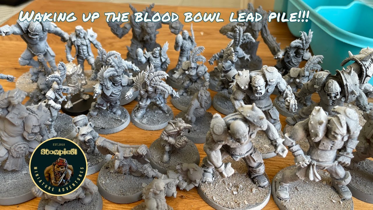 Blood Bowl halflings, treemen, ogres and various star player showcase