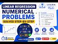 Linear Regression Numerical Problems | Solved Step-by-Step | Machine Learning Basics
