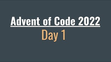 Advent of Code 2022 - Day 1
