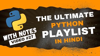 List Built-in Functions In Python | The Ultimate Python Plylist | Hindi | VIDEO : 27