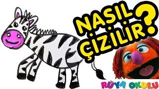 Nasıl Çizilir? - Zebra - Çocuklar İçin Resim Çizme - RÜYA OKULU