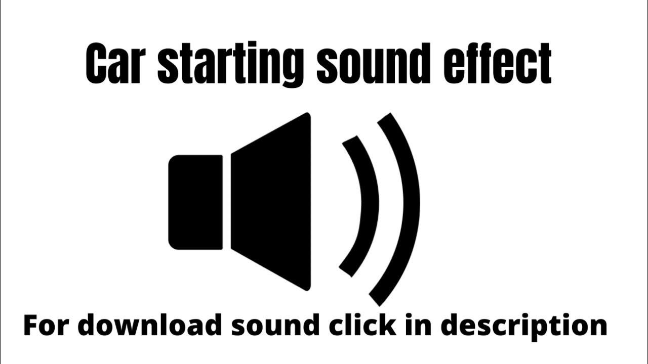 Car starting sound effect - YouTube