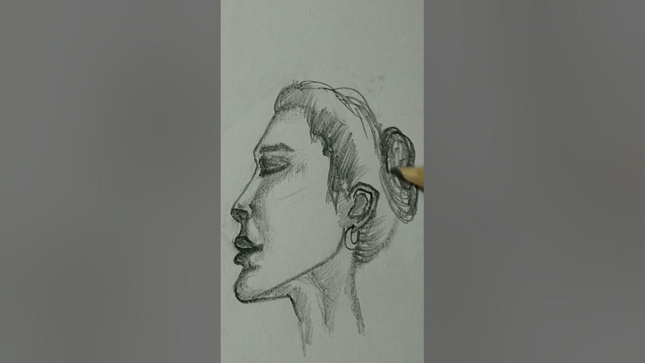 How to draw Face side profile 📝 Easy Drawing Beginners level