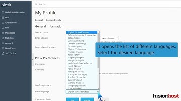 How to change the language of the Plesk Panel   Fusionhost