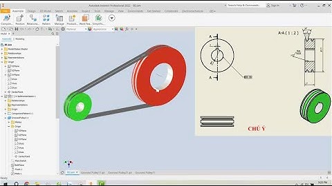 37. Thiết kế, mô phỏng bộ truyền động Đai trong INVENTOR - Hướng dẫn tự học INVENTOR 2022