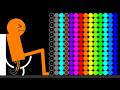 The Crazy 14 Team + 8 Leg Eliminations Marble Race In Algodoo