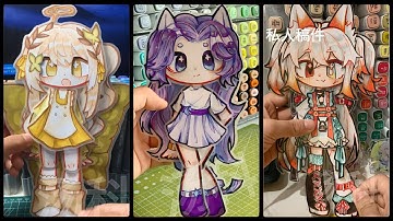 How to make  paper dolls Gacha moving - OC | DIY | Draw so easy Anime