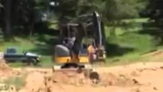 Digging with a John Deere 35d and with a new holland tc30