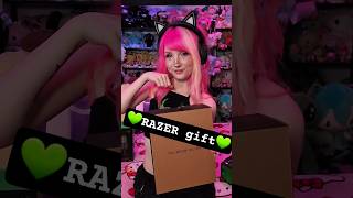 💚GIFTED💚 big W RAZER, my dreams of being a pro cat girl are complete! #streamergirl #kawaiistreamer