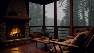 Finding Solace in a Balcony Retreat Embracing Calm Moments Amid Heavy Rain and Thunder