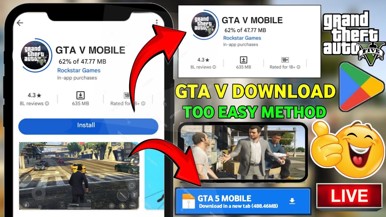 😱GTA 5 MOBILE DOWNLOAD HOW TO DOWNLOAD GTA V IN