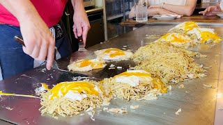 【広島】お好み焼き・ひなた【半熟玉子がトロトロ】常連客が多い理由？【緊急事態宣言解除の前日】大変な状況にも関わらず明るく営業される店主さん。お店全体も明るい雰囲気に！【広島市中区】