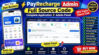 PayRecharge Admin Full Source Code 🚀 | Recharge + Bill Payment App + Admin Panel | Complete Solution screenshot 2