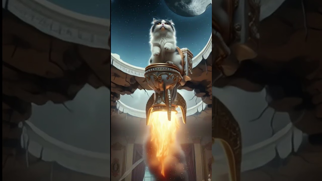 Cat Rides a Toilet to Outer Space – Hilarious Cosmic Adventure🚀🐱
