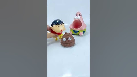 Satisfying Review Crayon Shin, Patrick Star Miniature Toys ASMR Videos #patrick #shinchan #shorts