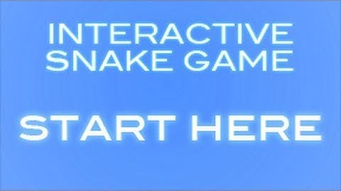 Interactive YouTube Snake Game - Intro