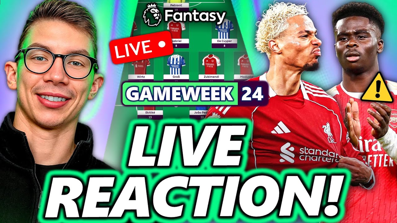 EKITIKE BRACE! + SAKA INJURED! GAMEWEEK 24 REACTION STREAM! | Fantasy Premier League 25/26