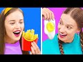 GUMMY FOOD VS REAL FOOD! || Funny DIY Challenges For Foodies by 123 Go! Gold