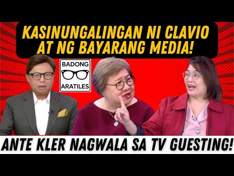 KASINUNGALINGAN NI CLAVIO AT NG BAYARANG MEDI ANTE KLER NAGWALA SA TV GUESTING CO PART 3 KASINUNGALINGAN NI CLAVIO AT NG BAYARANG MEDI ANTE KLER NAGWALA SA TV GUESTING CO PART 3