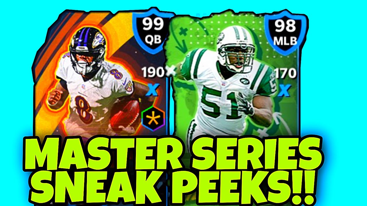 MASTER SERIES (SNEAK PEEKS) 👀 99 OVERALL LAMAR JACKSON!! Madden Mobile 21
