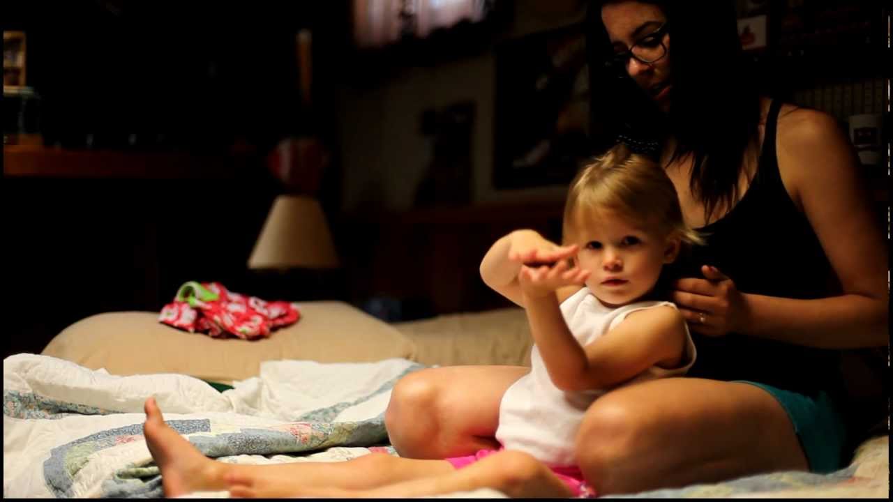 Auntie Danielle and Hayden brushing