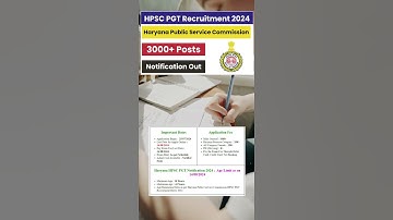 HPSC PGT Online Form #pgt #hpsc #shotrs #hpscnotification #hpscexam #hsscharyana #hsscsyllabus #cet