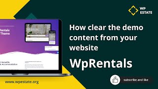 How clear the demo content from your WpRentals website-updated 2023