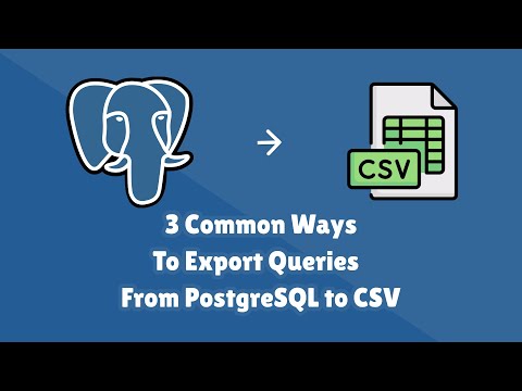 Export Queries Results Data From PostgreSQL To CSV Using pgAdmin, PSQL, and Python