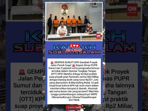 kasus korupsi di Sumut #korupsisumut #beritaterkini #beritaviral #beritaterbaru #beritaterkini