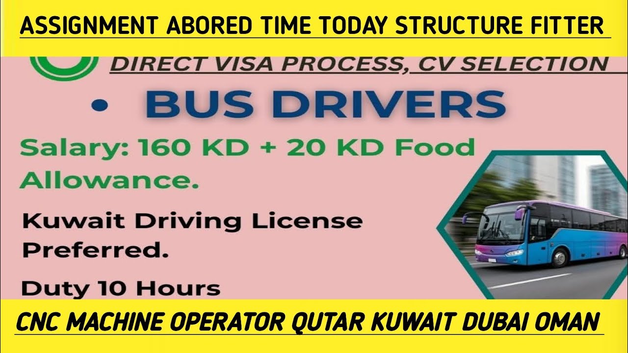 Assignment abored time today Structure FITTER CNC Machine operator Qutar Kuwait Dubai OMAN 