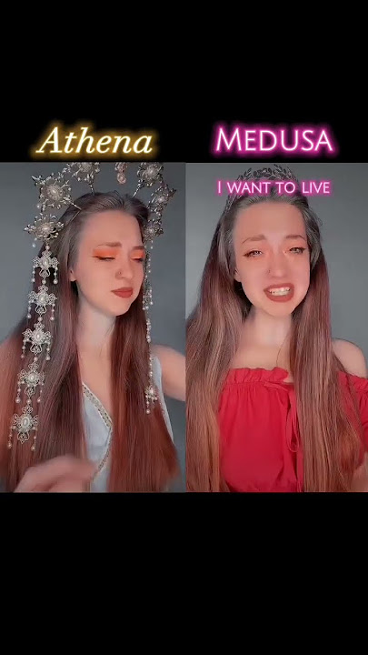 INTERPRETATION #POV Athena and Medusa 💛💚 #shorts #youtubeshorts #acting #fyp