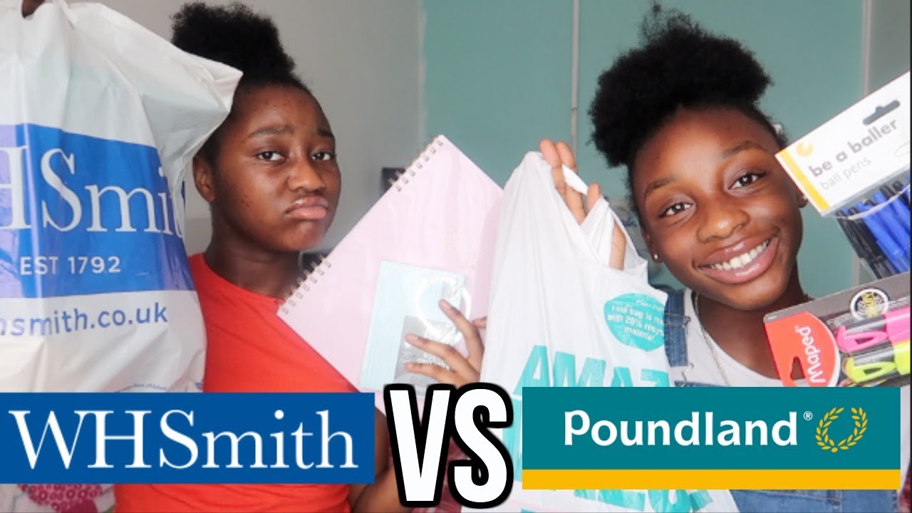 SCHOOL SUPPLIES HAUL: WHSmith VS POUNDLAND! WE SPENT HOW MUCH IN WHSmith?!