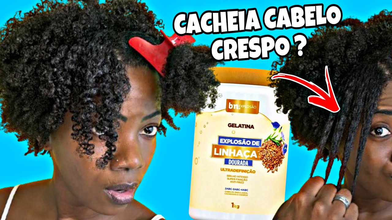GELATINA EXPLOSÃO DE LINHAÇA PARA CABELO CRESPO - Beleza Natural