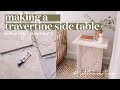 How to make a travertine side table out of pavers (for $56!)