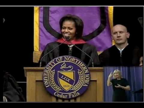 First Lady Michelle Obama, UNI Commencement (Excer...