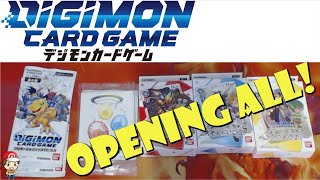 Opening ALL The New Digimon TCG Starters Sets AND Promo Pack!