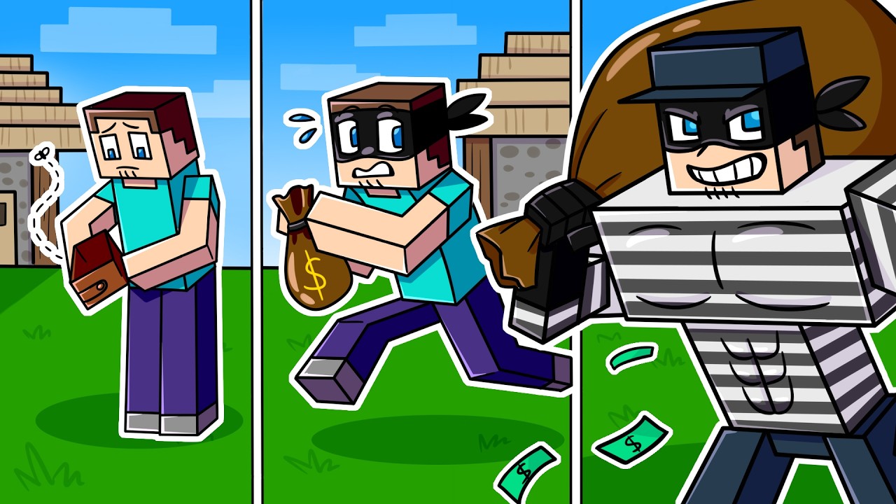 I Survived 100 DAYS as a BANK ROBBER in HARDCORE Minecraft!