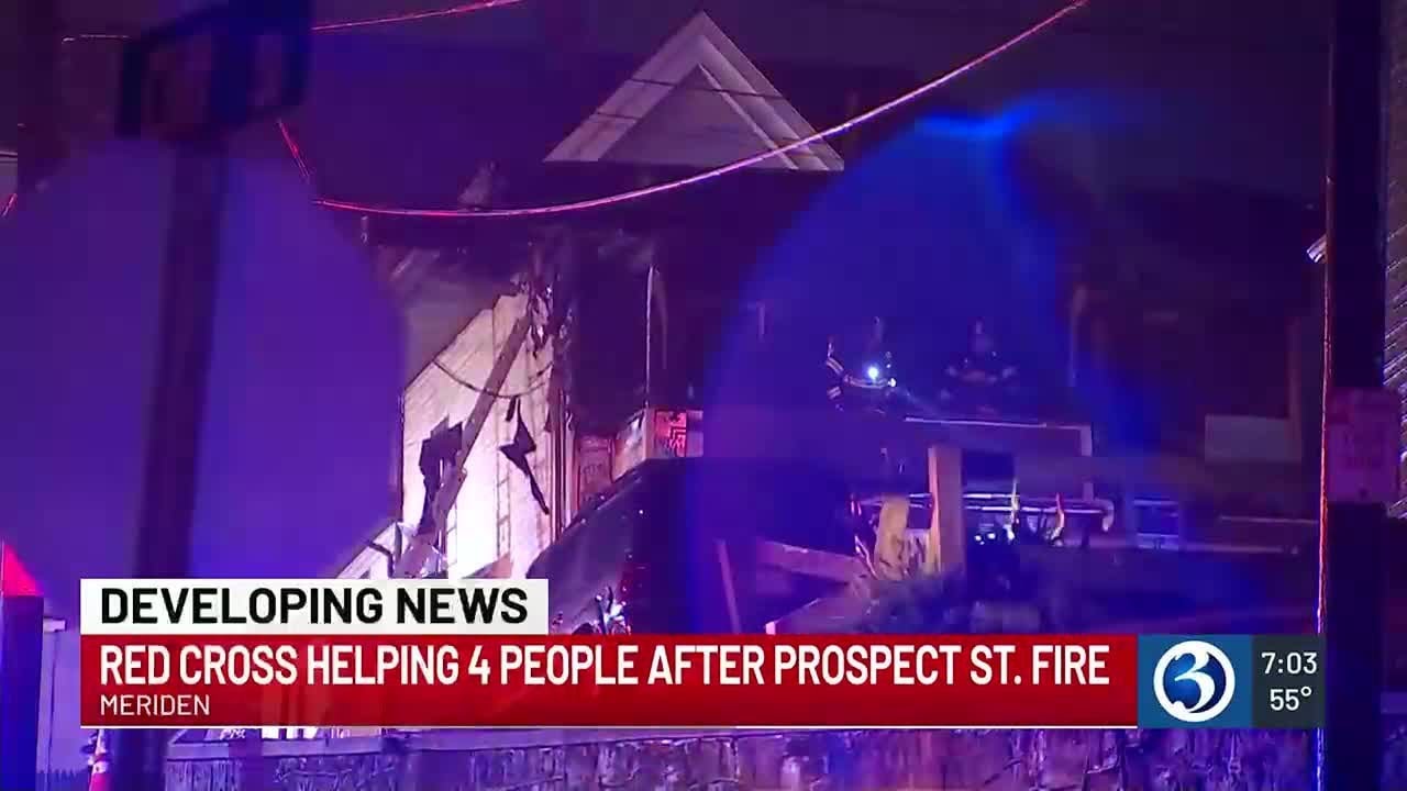 Crews respond to porch fire in Meriden - YouTube