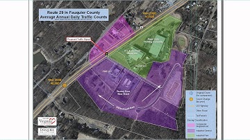 Route 29 in Fauquier County:  Average Annual Daily Traffic Counts