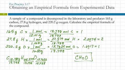 3.10 Determining a Chemical Formula from Experimental Data