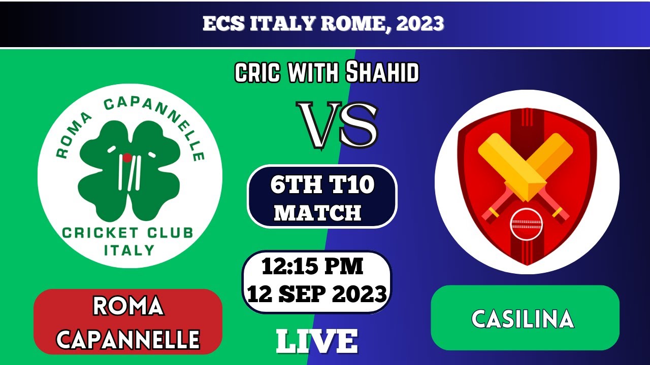 Casilina vs Roma Capannelle 6th Match EECS Italy Rome 2023 Live Score Stream Cric With Shahid 1