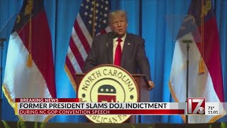 Trump slams federal indictment in NC speech to Republicans