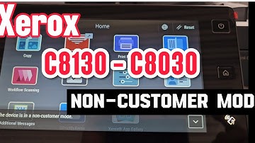NON CUSTOMER MODE disable Xerox C8130 - C8170 C8030 - C8070 Diagnose Modus ausschalten.