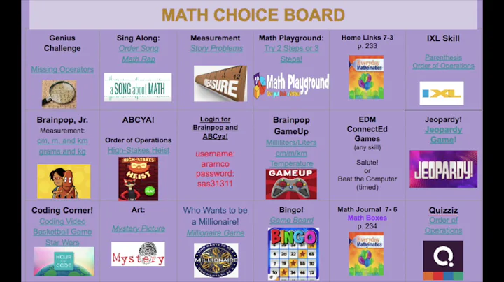 Choice Board