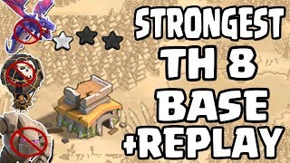 NEW TH8 WAR BASE 2018 Anti 2 STAR | Town Hall 8 (TH8) WAR BASE WITH REPLAY | CLASH OF CLANS