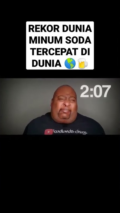 REKOR DUNIA MINUM SODA TERCEPAT DIDUNIA 🌎🍺